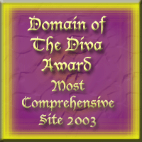 Domain of the Diva Award - Most comprehensive site 2003