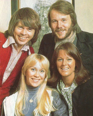 Bjorn Ulvaeus, Benny Andersson, Agnetha Faltskog and Anni-Frid Lyngstad in ABBA's heyday